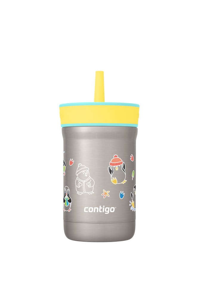 Kids Leighton Spill-Proof Stainless Steel Tumbler with Straw, 12oz M1