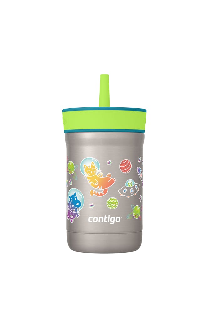 Kids Leighton Spill-Proof Stainless Steel Tumbler with Straw, 12oz M1
