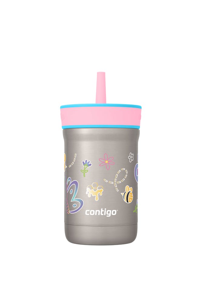 Kids Leighton Spill-Proof Stainless Steel Tumbler with Straw, 12oz M1